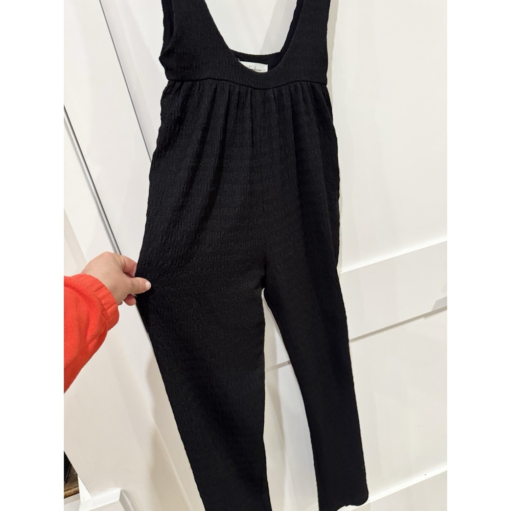 Johnny Becca Women XS Jumpsuit PANTS Romper Overall Wide Leg Ruched Retro - Picture 2 of 10
